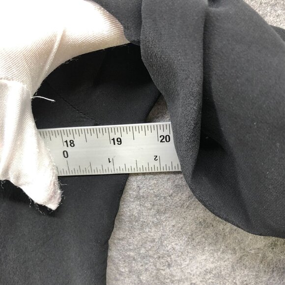 Babaton Black Silk Blend Shirt Womens XS Notch Collar Button Down Long Sleeve - Picture 8 of 9